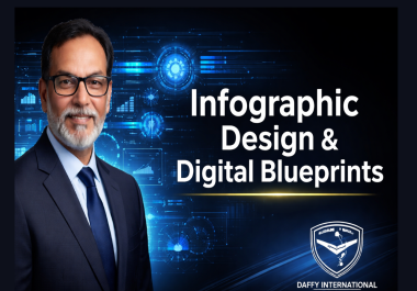 I will design professional AI infographics and digital strategy blueprints