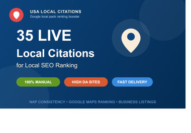 I will build 35 live USA local citations for local SEO ranking