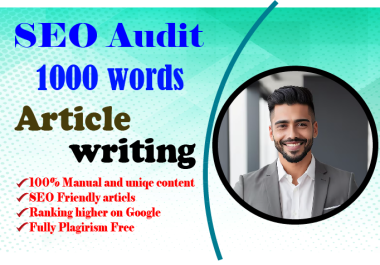 I will do SEO friendly articles in 1000 words to rank your business
