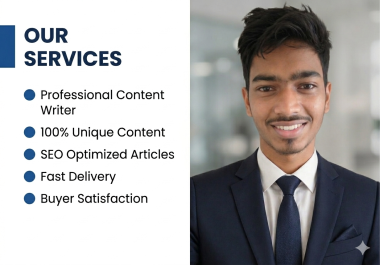 I Will Write SEO Optimized Articles and Blog Posts with 100 Unique Content