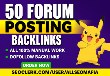 Get 50 Manual Forum Posts High DA PA Links