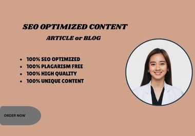 I Will Write Premium Quality SEO Article,  and Web Content