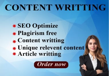 I will provide 1000+ word profession SEO optimize,  blogs, content and Article writing