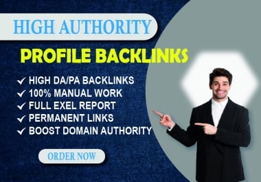 I Will Create 50 High da profile backlink for website ranking