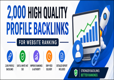 I I will Create 2,000 High Quality Profile Backlinks for Website Ranking