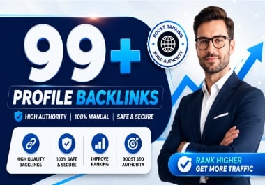 Profile Backlink only for you with proper SEO optimiz...