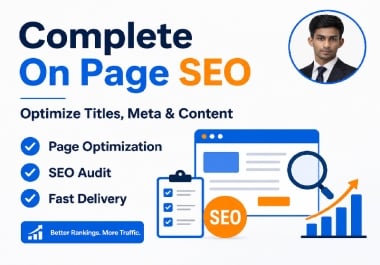 I will do complete on page SEO optimization for your website