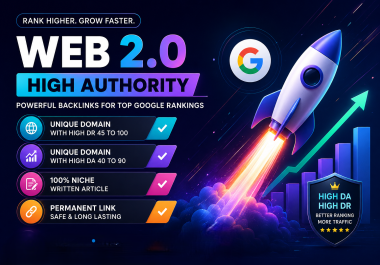 150 premium Web 2.0 High Authority Backlinks for Higher Google Rankings