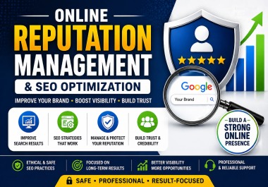 I will do google top ranking manage your online reputation and implementing reverse SEO service