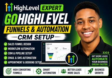 i will build clone gohighlevel website funnel landing page and automation workflow