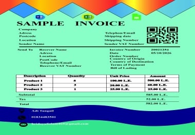 Professional Invoice Design & Custom Billing Template for Your Business