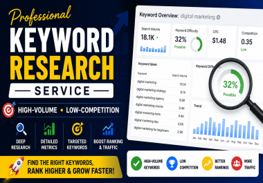 Professional Keyword Research Service High-Volume,  Low-Competition Keywords