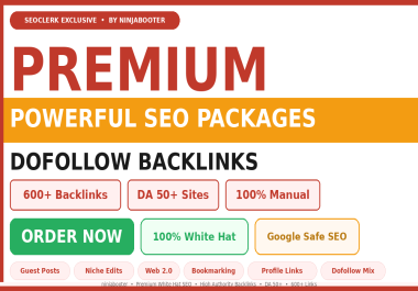 Premium Powerful SEO Packages Quality Backlinks