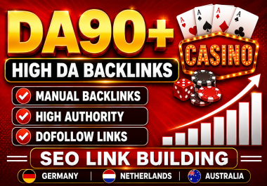 Build 50 High Authority Casino Poker Slots Backlinks Manual SEO Link Building for Google Top Ranking
