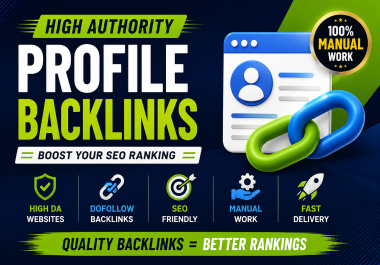 I will build 200+ dofollow profile backlinks for website