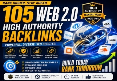 Premium Web 2.0 SEO Backlinks With Manual Creation
