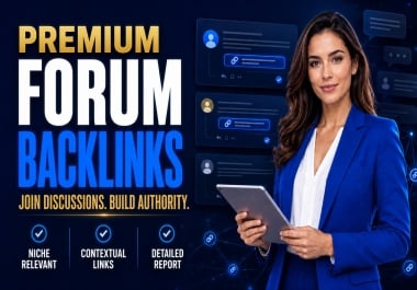 50 premium Forum Backlinks for SEO with unique sites