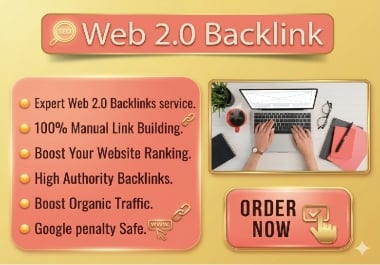 I will provide manual Web 2.0 backlinks to boost website ranking.