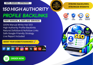 I Will Build 150 High Authority Manual Profile Backlinks for SEO Rankings
