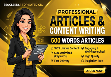 Top-Ranked -Professional SEO Article Writing Services and SEO Content 500 Words