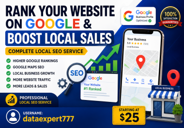 I Will Rank Your Website on Google and Boost Local Business Sales with Complete Local SEO