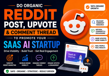 I will Promote your brand through reddit post and upvote to gain sales