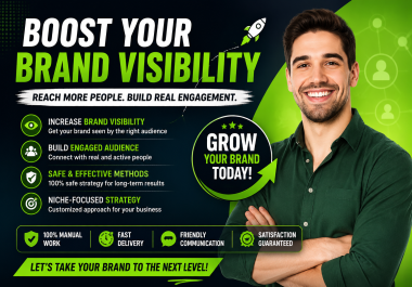 I will boost your brand visibility and audience engagement professionally