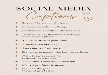 I will write creative social media captions