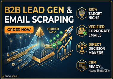 I will do targeted b2b lead generation and automated email scraping