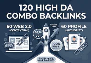 I Will Create 120 High DA 70-90 Manual Web 2.0 and Profile Backlinks