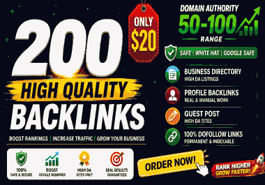 Powerful DA 50-100 SEO Backlinks For Better Rankings