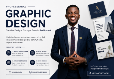 I will create professional graphic designs,  flyers,  and business branding materials