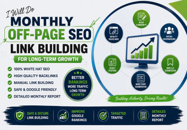 I Will Do Monthly Off-Page SEO Link Building for Long-Term Growth
