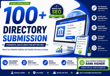 I Will Build 100 Manual Directory Submission Backlinks for White Hat SEO