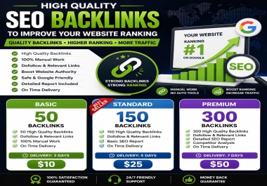I will build high quality SEO backlinks with manual white hat link building