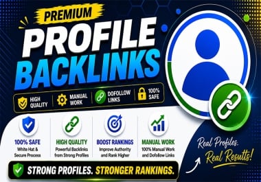 Build 50 High DA Manually Create Profile Backlinks for a Stronger SEO Foundation