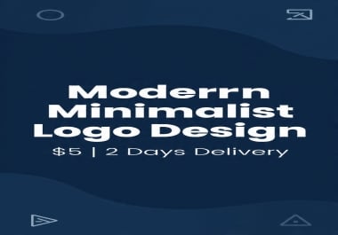 I will design a modern minimalist logo for you