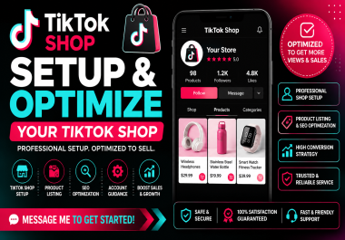 I Will Set Up and Optimize Your TikTok Shop and Product Listings
