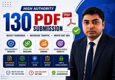 I will provide 130 high authority PDF submission service for organic SEO