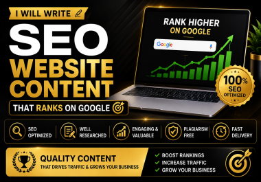 I will write SEO website content that ranks on Google