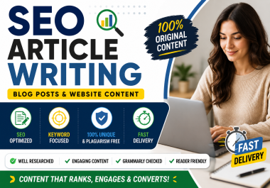 I will write SEO optimized blog articles and website content