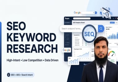 I Will Do Professional SEO Keyword Research for Low Competition High Traffic Keywords