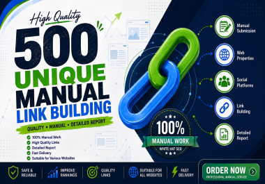 I Will Create 500 Unique Manual Link Building Backlinks