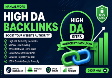 I Will Create 300 High DA Authority Backlinks for Better SEO