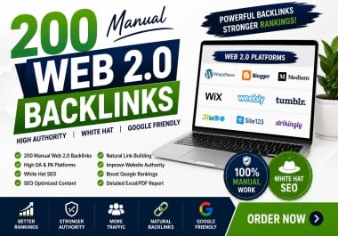 I Will Create High Authority Web 2.0 SEO Backlinks Manually