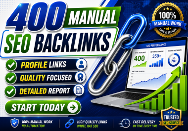 I Will Create 400 Manual Profile Backlinks for Off Page SEO Link Building