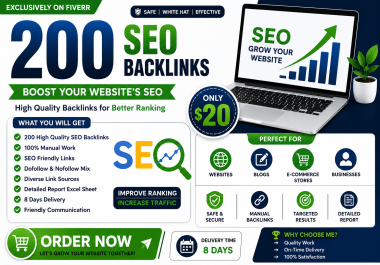 I Will Build 200 SEO Backlinks for Your Website