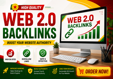 I Will Create 50 Web 2.0 Backlinks for Website Ranking