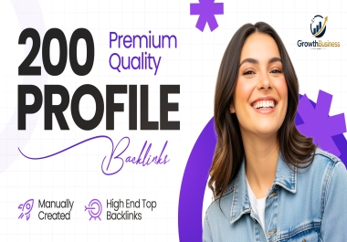 I Will Build 200 Manual Profile Backlinks on High Authority Websites