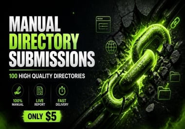 I Will Create 100 Manual High Quality Directory Submission